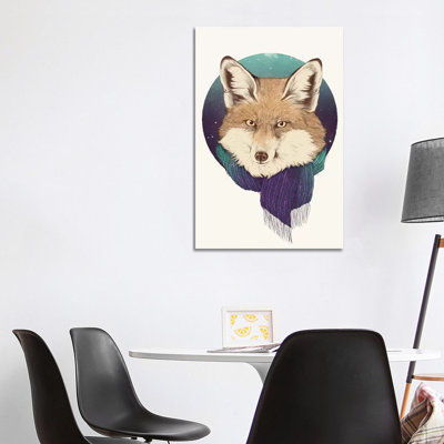 Fox by Laura Graves - Wrapped Canvas Print