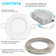 Luxrite 4" Ultra Thin LED Recessed Light J-Box 10W 5 Colour Options Dimmable Wafer Lights 750 Lumens Brushed Nickel IC Rated
