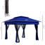 Auvent pliable de 3,35 m (11 pi), abri de terrasse extérieur avec moustiquaire amovible, tonnelle instantanée, bleu pour jardin