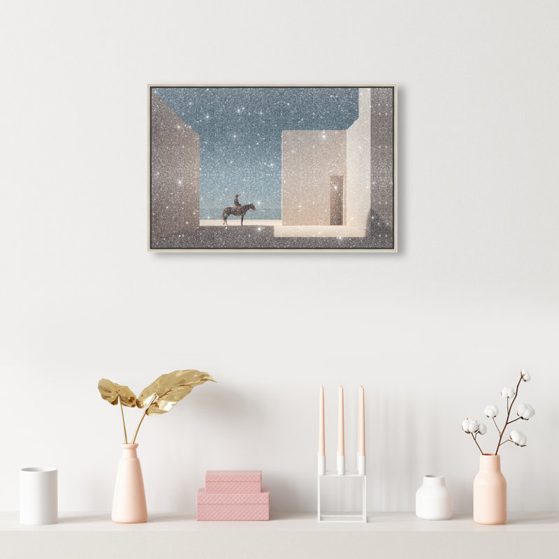 Lone Equestrian I Print by Oliver Gal, 21"H x 31"W, Silver Floater Frame