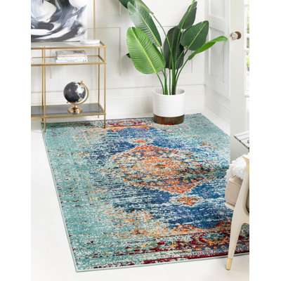 Tapis contemporain Mulloy couleur fougère