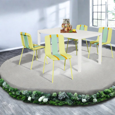 Ensemble de table de salle à manger moderne (doit inclure la table et la chaise), ensemble de patio en métal PP