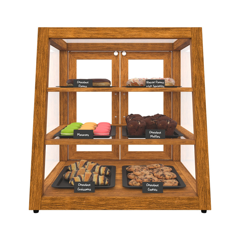 21 po Vitrine inclinée Artisan, Marron clair