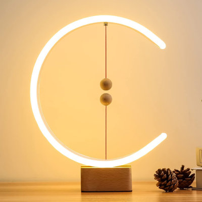 Devani Wood USB Table Lamp