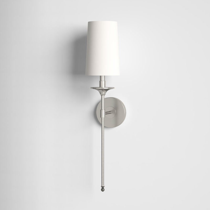 Elyse 1-Light Dimmable Steel Wallchiere, Brushed Nickel