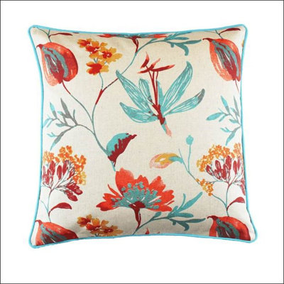 Allexis Floral Cotton Blend Throw Pillow
