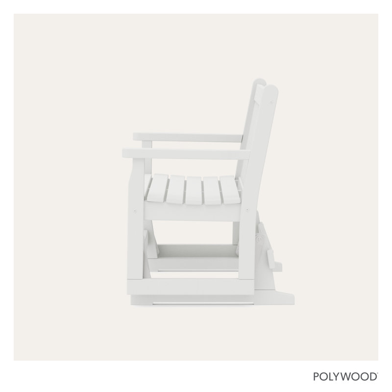 POLYWOOD Traditional Garden 48" Glider, White