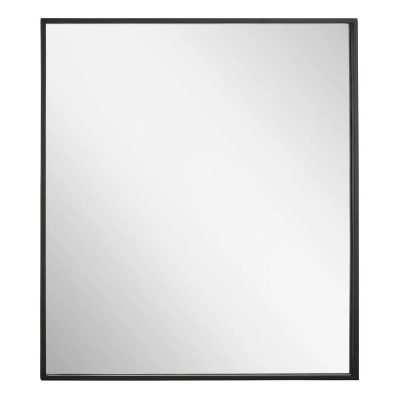 Miroir de salle de bain Carpini, Thermolaquage noir