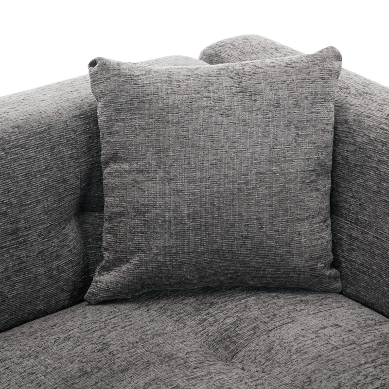 4 Seater Fabric Sofa, Gray