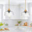 1-Light 9.25in Gold Glass Pendant Light-2098059754-2098059757