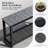 Rectangular Outdoor All-Weather Console Table,Black-110559033