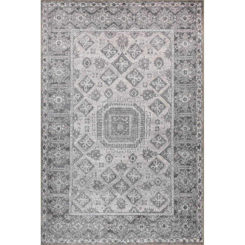 Tapis en chenille lavable Jax Antique Vintage, Carré 6 pi 11 po