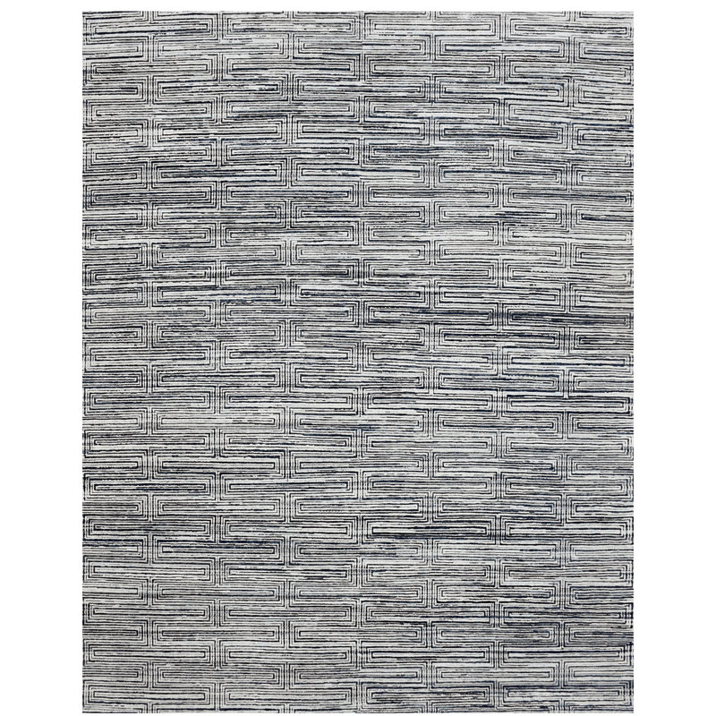Handmade Silk and Wool Area Rug