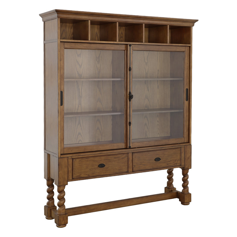 BD Alexander Curio Cabinet, Antique Pinewood