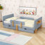 Lit plateforme en bois avec 2 tiroirs et crochets-358727090-358727100