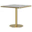 Table carrée bistro moderne tulipe 31,5 pouces avec plateau en faux marbre, facile à assembler, structure en métal robuste-1590138639