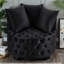 Chaise pivotante rembourrée et capitonnée-1780449062