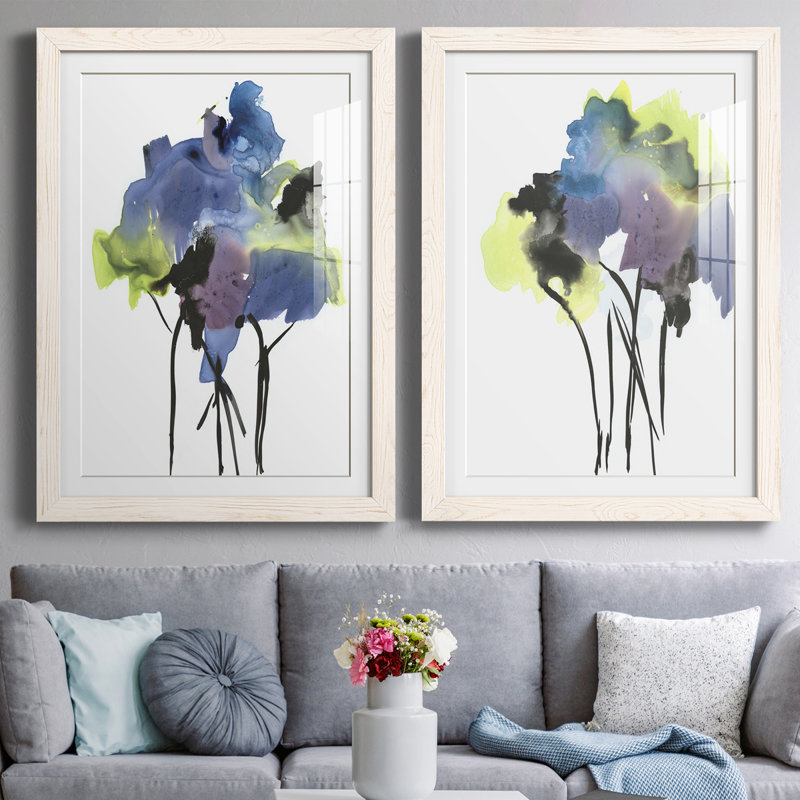 Nature's Bouquet I encadré mat - prêt à accrocher, Cadre blanc, H 31,5 po x l 47 po x P 1,5 po