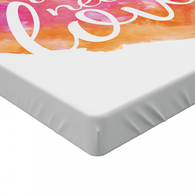 Saying Microfiber Fitted Sheet, Queen Fitted Sheet