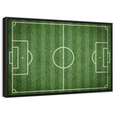 Green Football Field Canvas Print