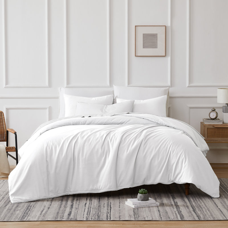 Southshore Fine Linens Vilano Duvet Cover Set, Oversized 110 GSM Microfiber Bedding with Hidden Zipper Closure and 4 Corner Ties, 1 Pillow Sham, Twin/Twin XL, Slate