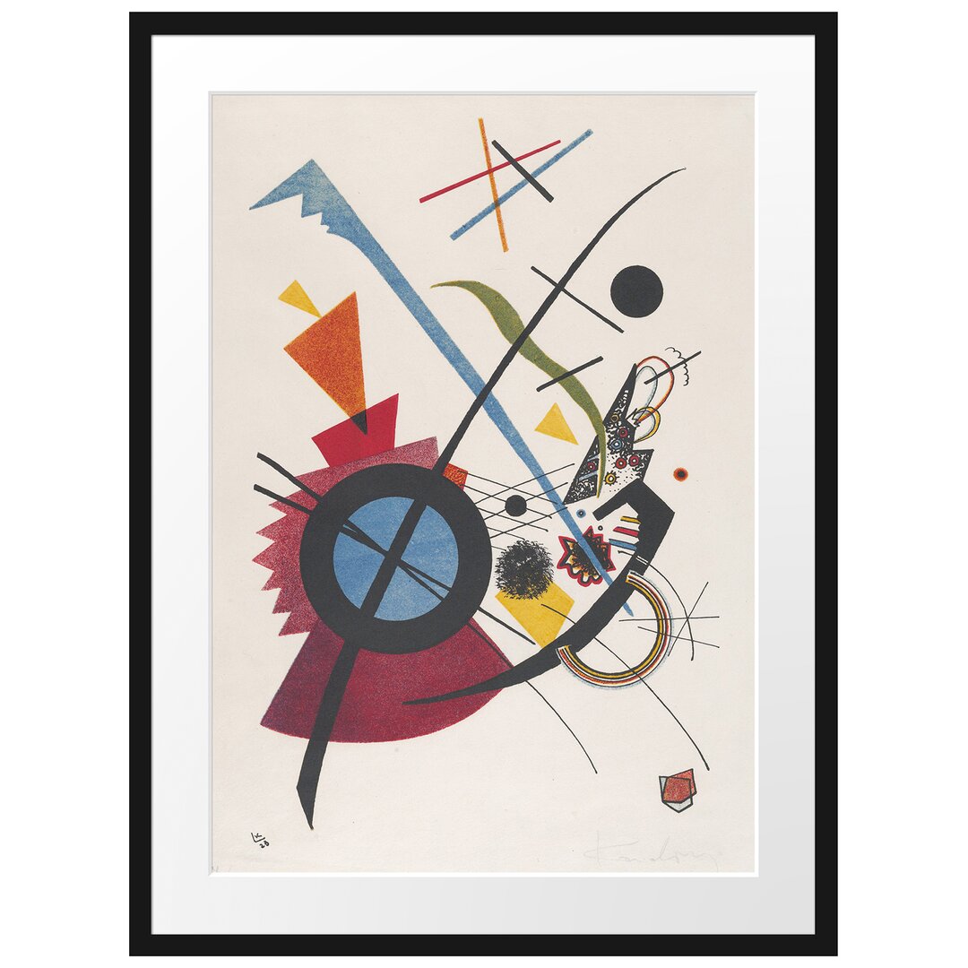 Wassily Kandinsky - Violett - Im Bilderrahmen Mit Galerie-Passepartout