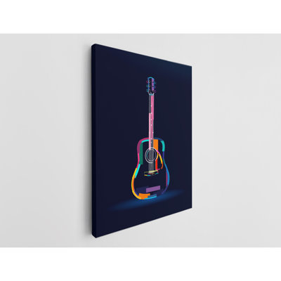 Abstract Guitar Art Canvas Print