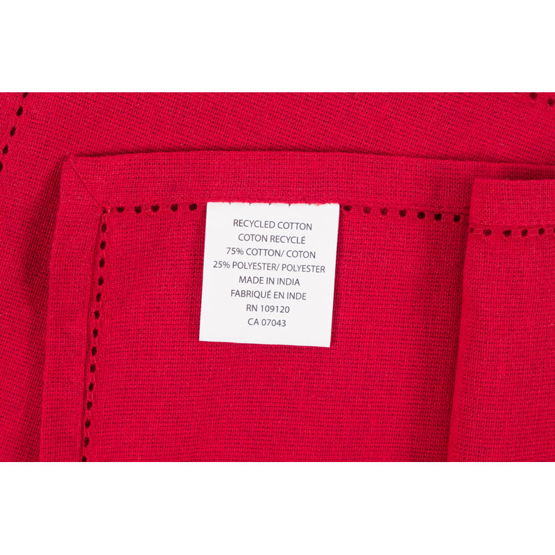 Lineberger Cotton Blend Square Napkin, Red
