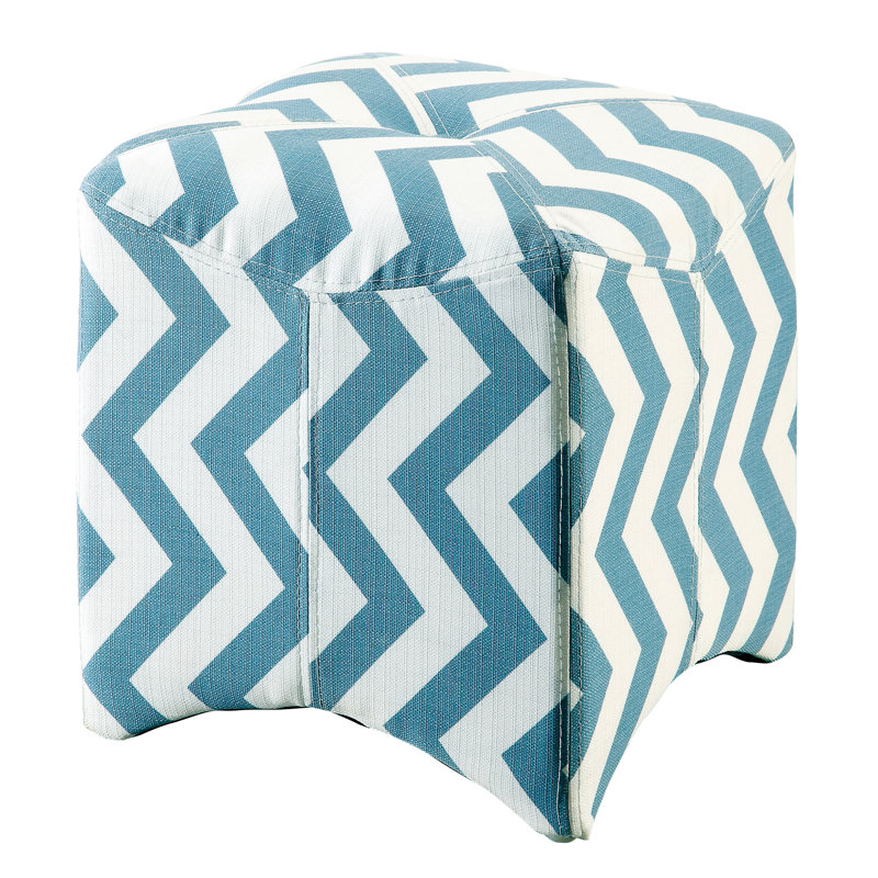 Baislee Upholstered Ottoman, Blue