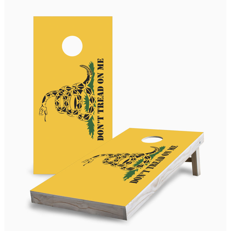 Don’T Tread Corn Hole Board Set With LED Lights