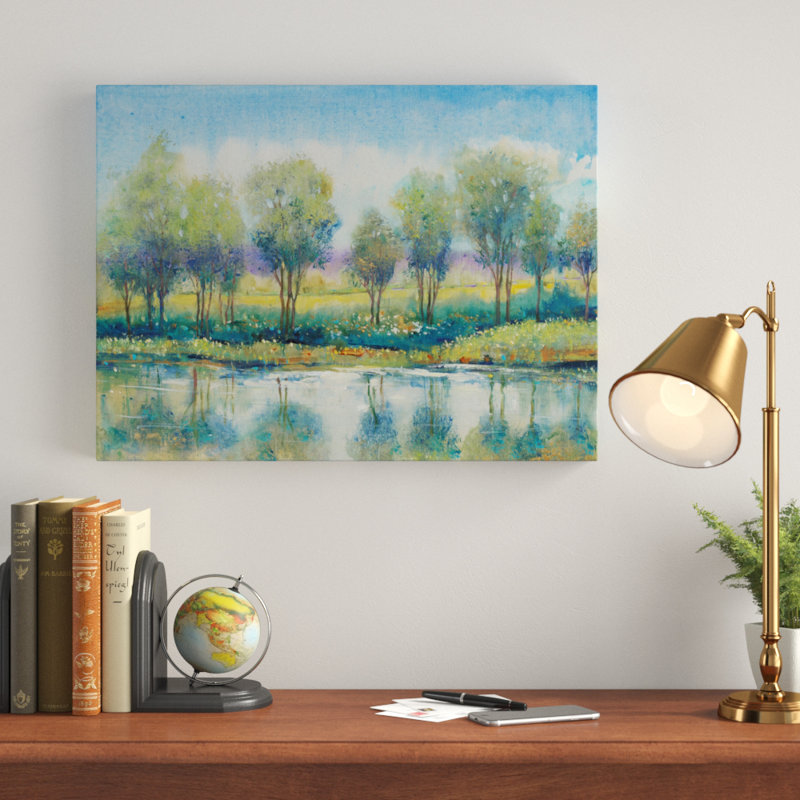 «River Reflection I» par Timothy O'Toole - reproduction d'art sur toile, H 18 po x l 24 po x P 2 po