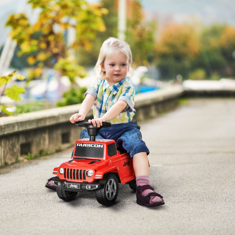 Red Toddler Ride-On Jeep with Engine Sounds