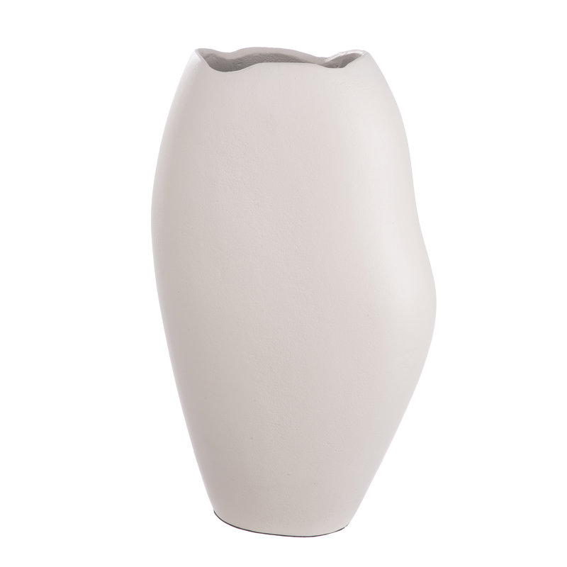 Bernalee Handmade Aluminum Table Vase, Off-White