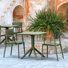 Ensemble bistro carré avec chaises empilables 3 pièces Farrah