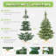 Arbre de Noël illuminé 8 pi avec 500 lumières DEL chaudes, 1307 pointes PE + PVC, aspect superposé réaliste, base en bois unique - arbre de Noël artificiel complet pour la décoration intérieure-118094863