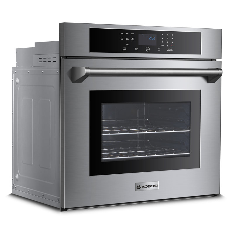 30" Electric Built-in Single Wall Oven, 4.8 Cu.ft Convection Oven, 3800w, Broil/bake/roast Functions, Led Touch Display, Timer, Safety Lock For Kitchen