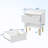Mid-Century Nightstand Set, Bedside Table with 2 Drawers & Metal Legs, Fluted End Table for Bedroom-1804111798-1804111797