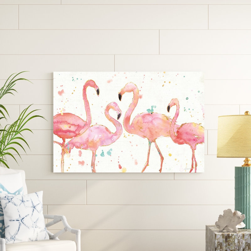 Flamant rose I, H 32 po x l 48 po x P 1,25 po