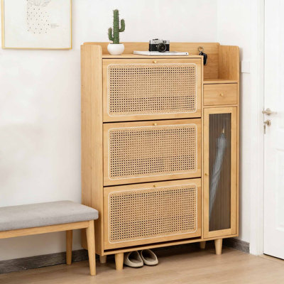 Japanese style extremely narrow shoe cabinet