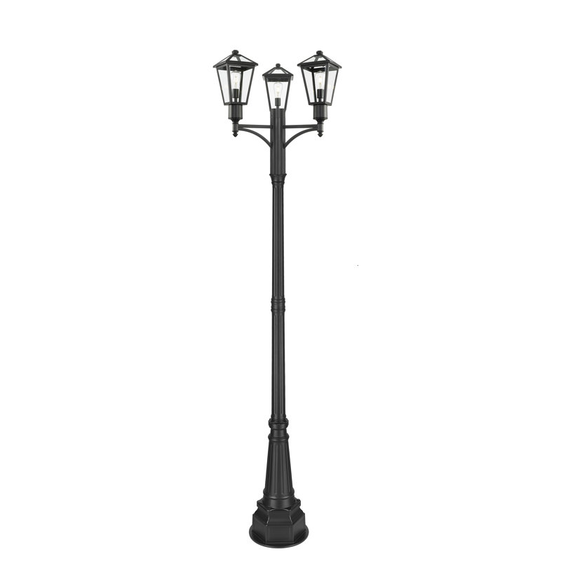 Talbot 1 Light Outdoor Post Mount Fixture in Black