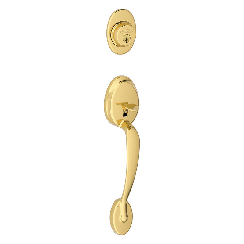 Plymouth Inactive Exterior Dummy Entry Set, Bright Brass