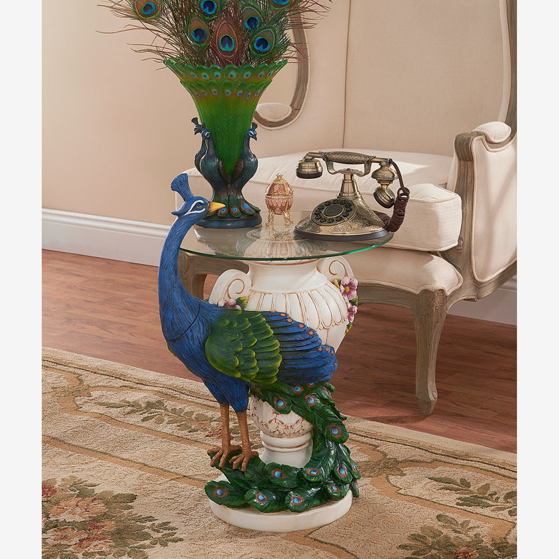 Staverden Castle Peacock Side Table