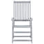 Chaise de patio en acacia avec coussin-286285190