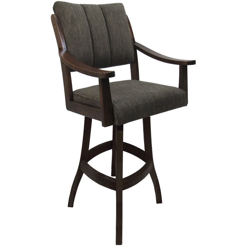 Tabouret de comptoir pivotant 26 po, Brun Sanora