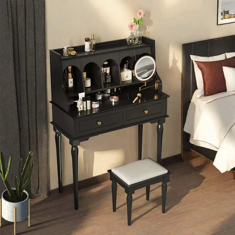 Coiffeuse Jalyia, Noir