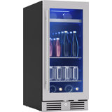 Zephyr Presrv 15" 4-Bottle and 64-Can Single Zone Beverage Cooler
