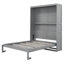 Lit pliant avec tablettes, gris - facile à tirer et à utiliser, grand lit, transformez votre armoire de salon pour une fabrication confortable de porte-matelas en contreplaqué