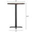 Plateau de table rond rond en bois massif avec base en X-158564415-158564410-158564411