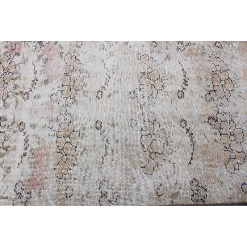 Tapis turc rétro à tissage plat Anatolian beige pour le salon et le dortoir