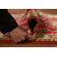 Tapis de vestibule oriental traditionnel rouge Kazak 2x3